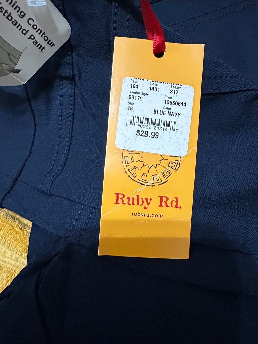 Ruby Rd. Navy Blue Capris - Picture 6 of 6